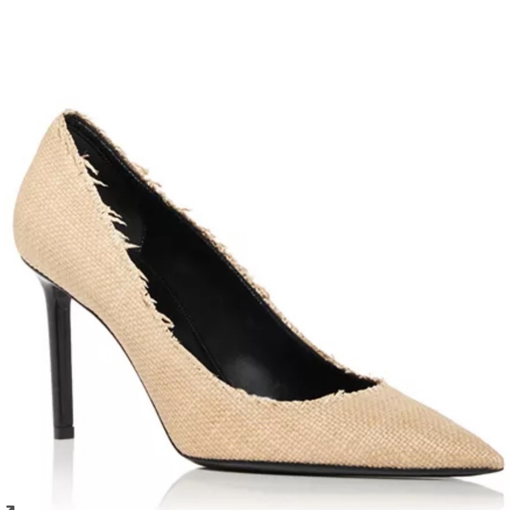 Saint Laurent 
Women's Anja Woven Pointed Toe Pumps NEVER BEEN WORN!!